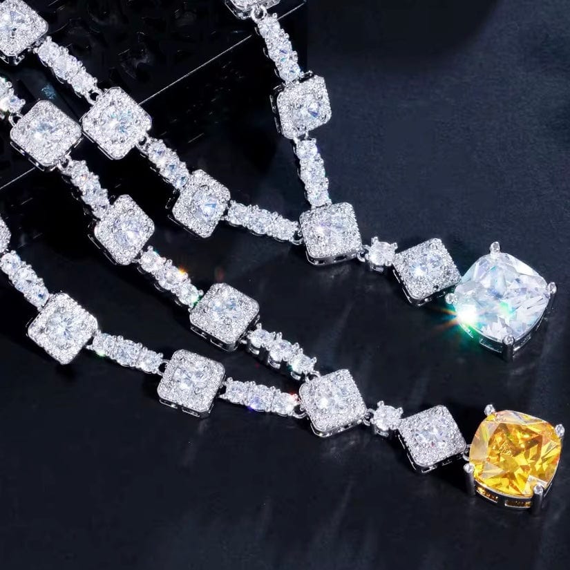 Anastasia Sterling Silver Set  Necklace with High-Brilliance Stones thumbnail 3