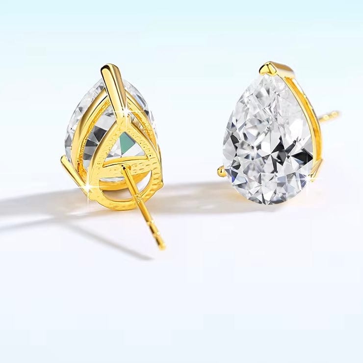 Milena Sparkle Studs Earrings Moissanite in 14K Gold thumbnail 2