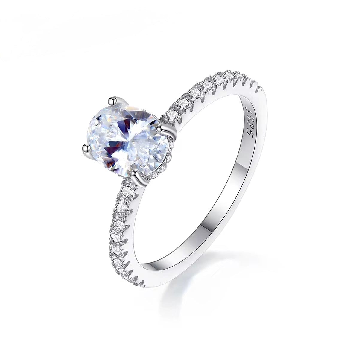 Sia Sparkle Ring Moissanite Brilliance in 925 Sterling Silver thumbnail 1