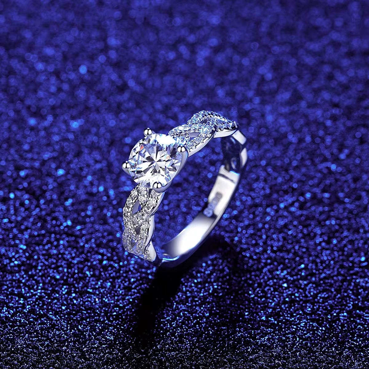 Esme Sparkle Ring Moissanite Brilliance in 925 Sterling Silver thumbnail 2