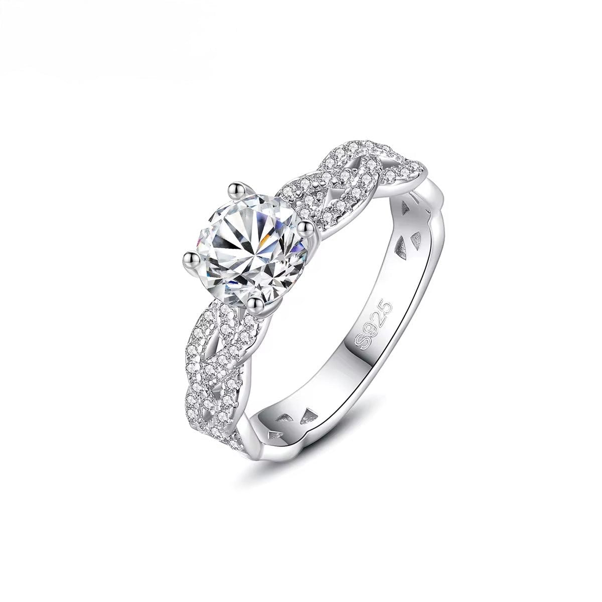 Esme Sparkle Ring Moissanite Brilliance in 925 Sterling Silver thumbnail 1