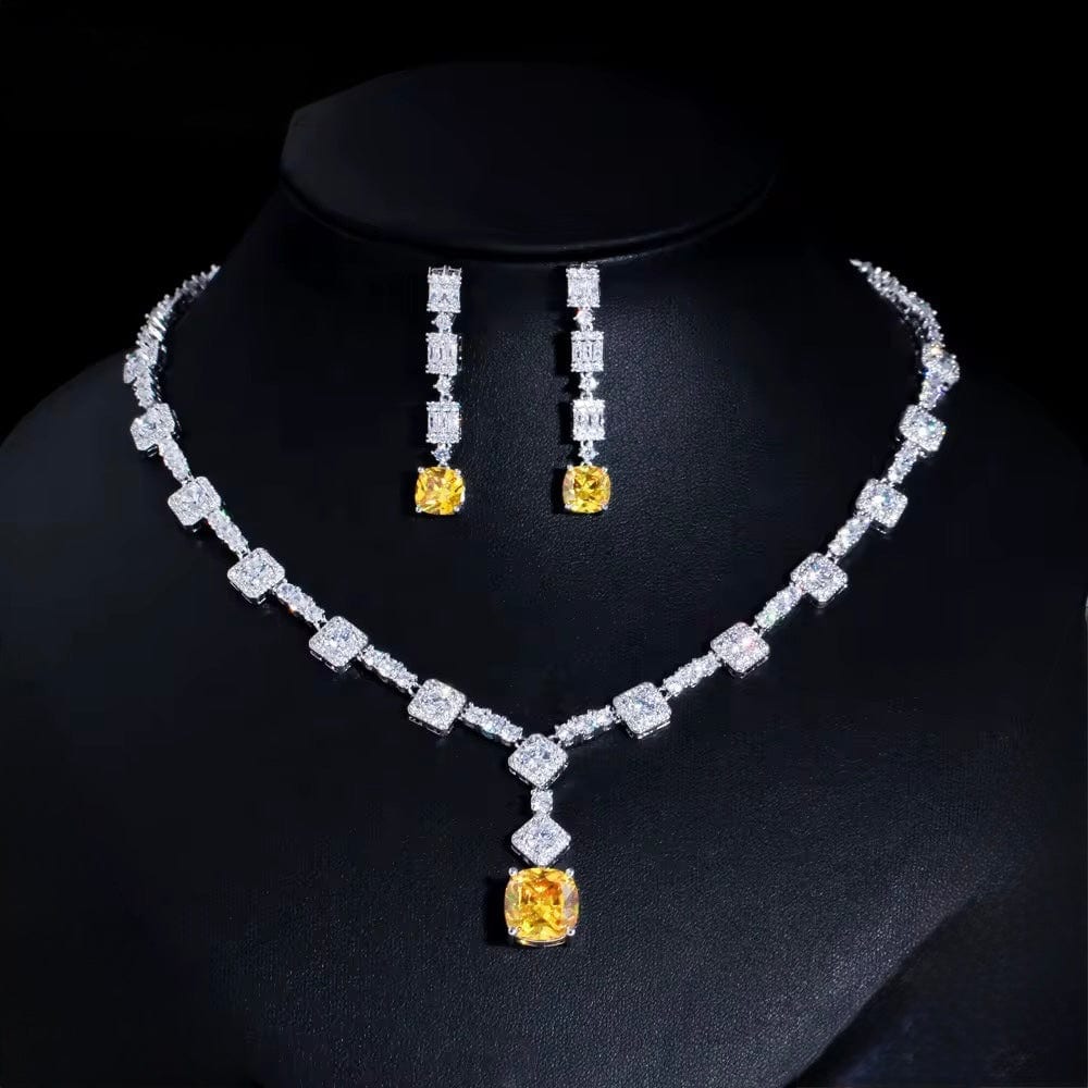 Anastasia Sterling Silver Set  Necklace with High-Brilliance Stones thumbnail 4