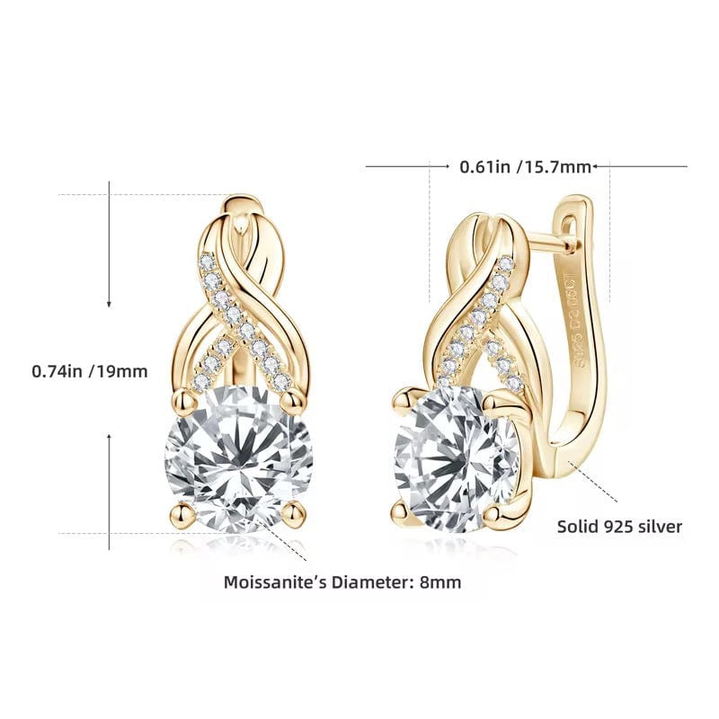 Sofiana Moissanite and Zircon Studs Sparkle in 925 Silver thumbnail 4