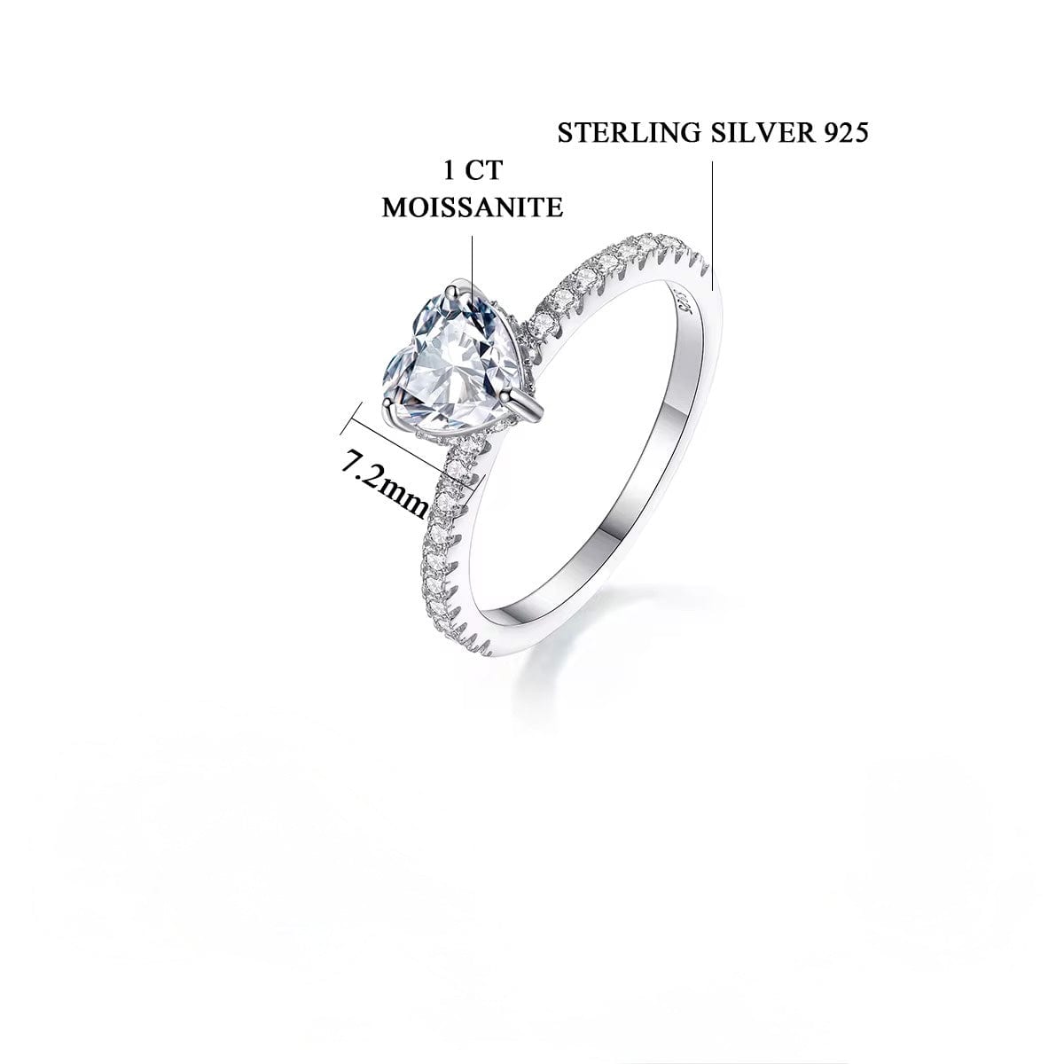 Ivy Sparkle Ring Moissanite Brilliance in 925 Sterling Silver thumbnail 4