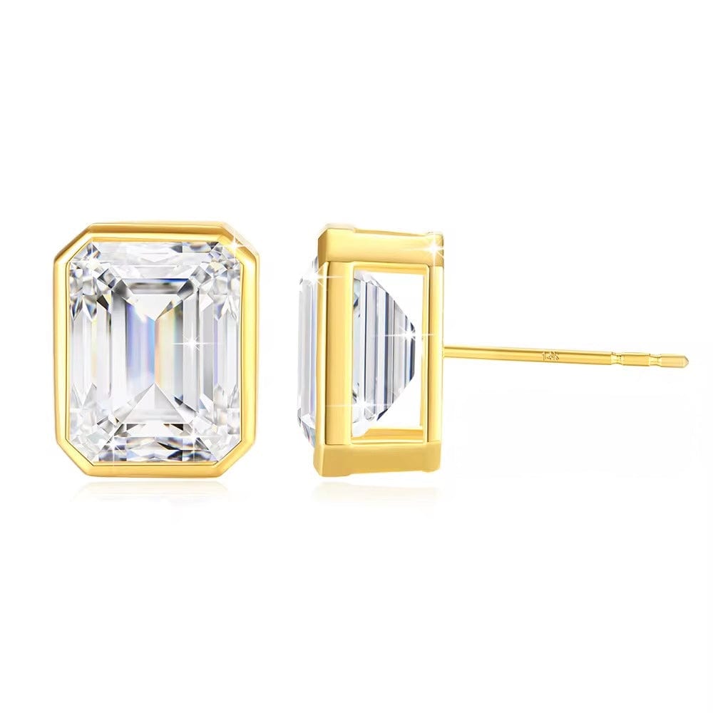 Amara Sparkle Studs Earrings Moissanite in 14K Gold thumbnail 1