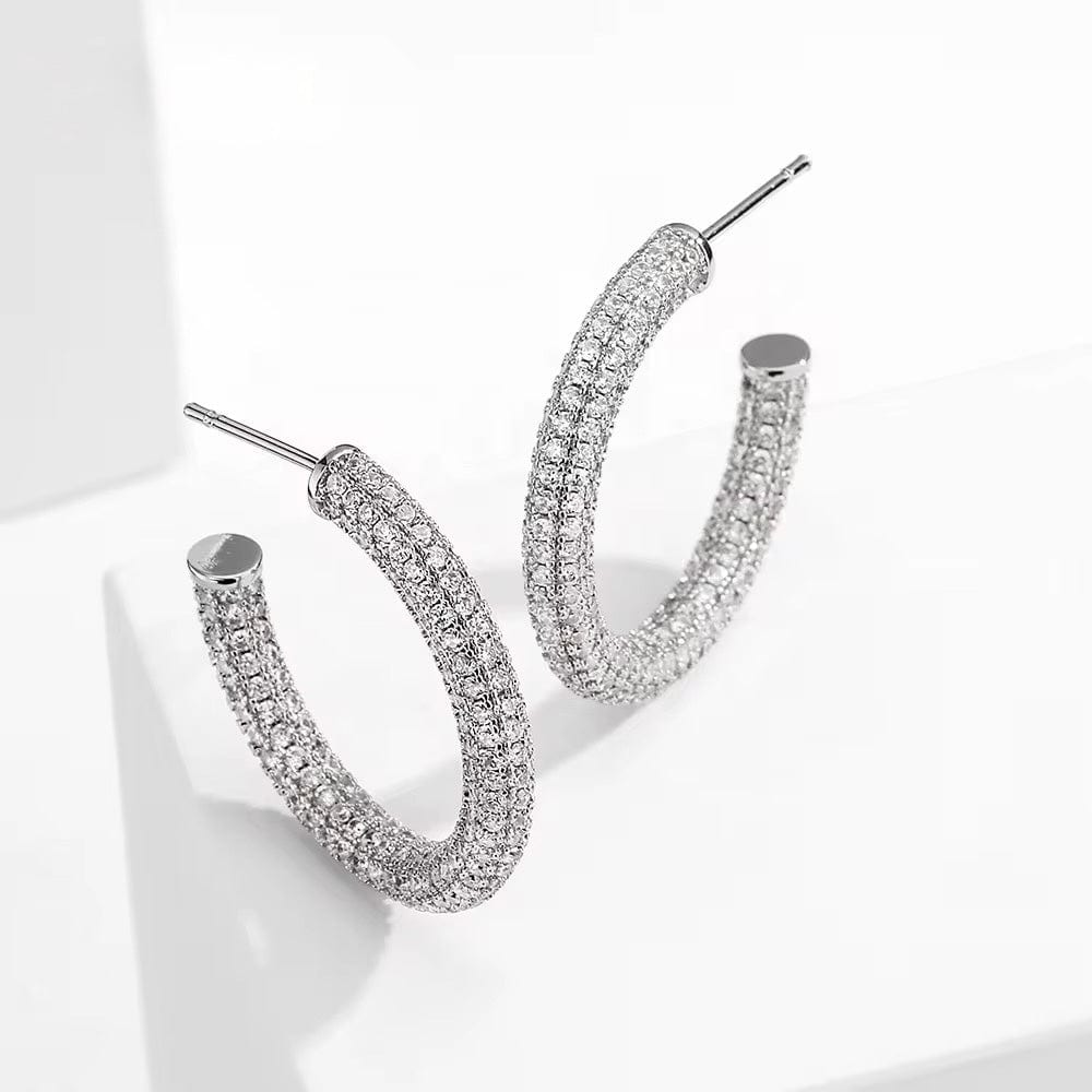 Aria hoop Cluster Earring for shining Look thumbnail 2