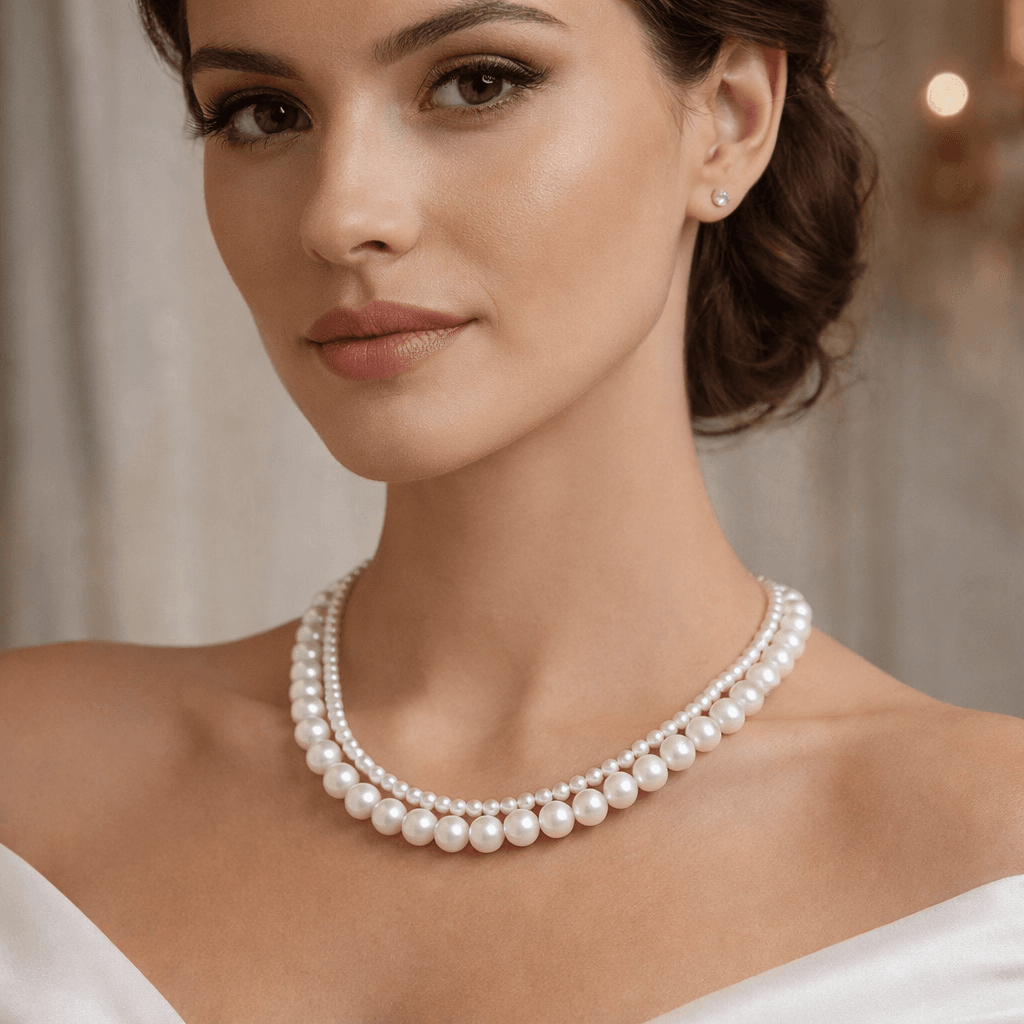Chanelle Radiance Freshwater Pearl Necklace in Sterling Silver thumbnail 2