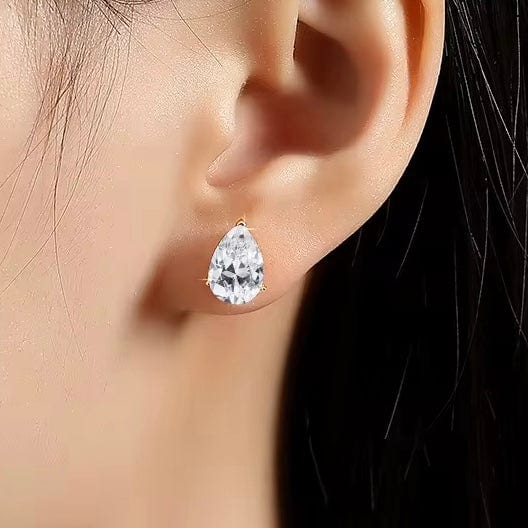 Milena Sparkle Studs Earrings Moissanite in 14K Gold thumbnail 3