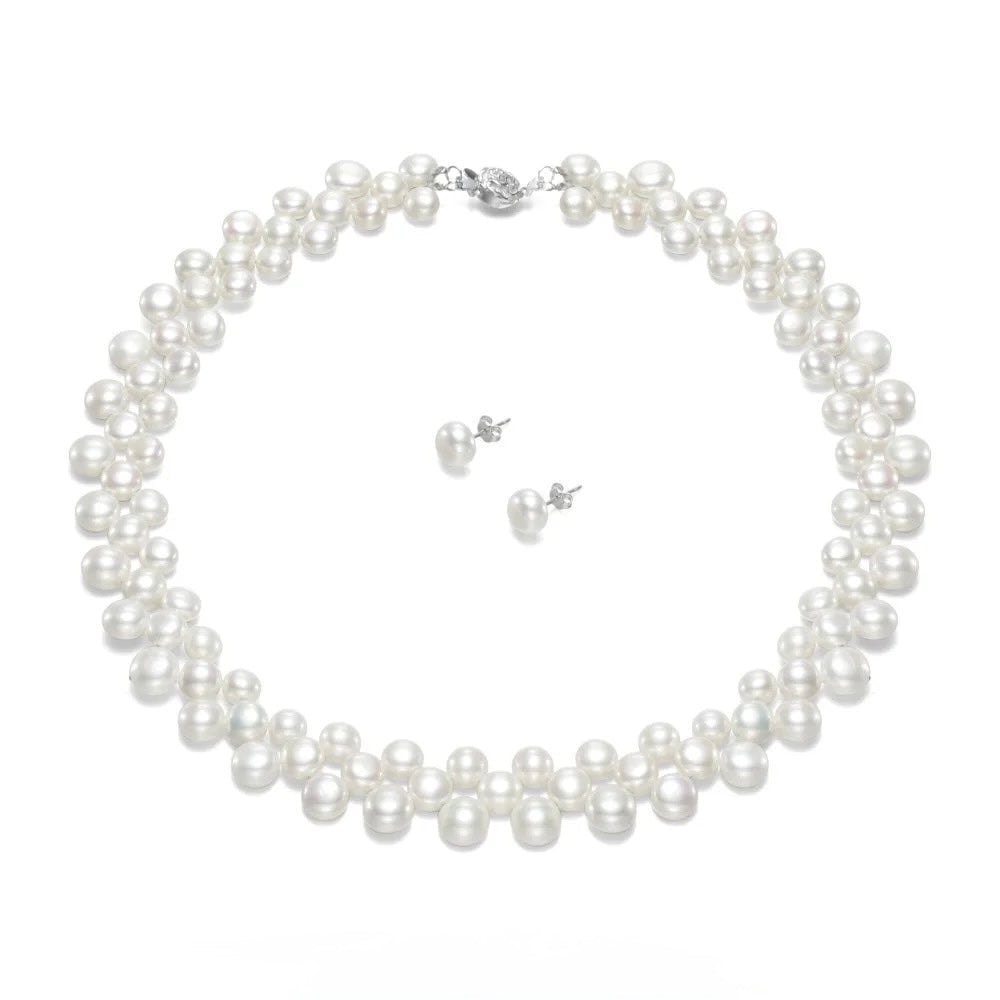 Blanche Classic Freshwater Pearl Set in Sterling Silver - Image 1