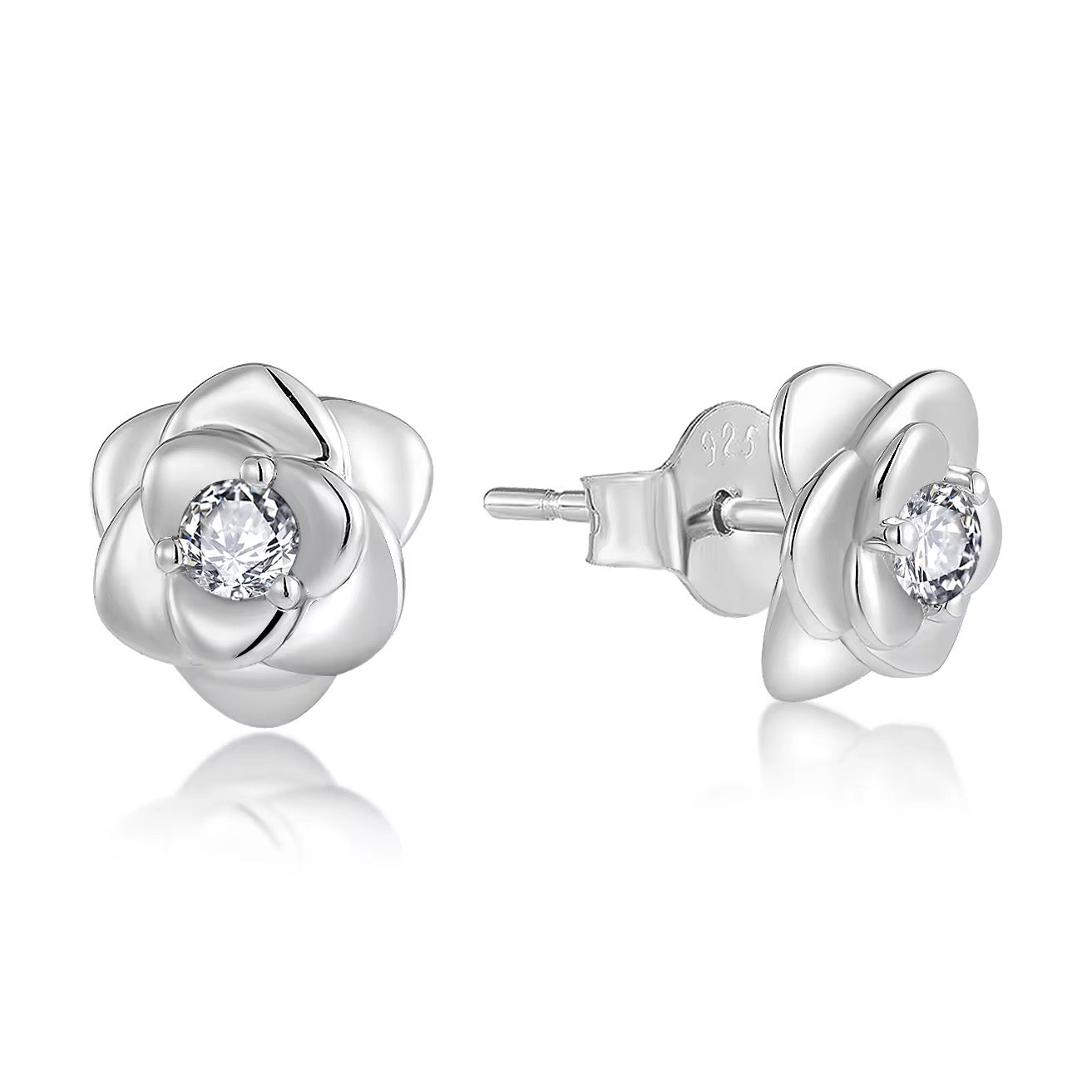 Camélia Little Luxe Bloom Earrings Sterling Silver - Image 1