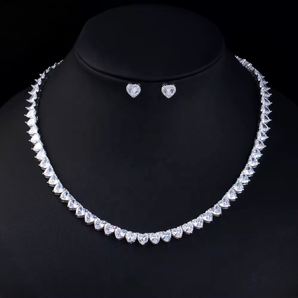 Eloise Heart-Shaped Necklace with High Brilliance Stones - Image 1